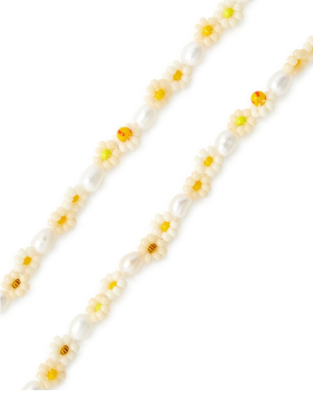 Anni Lu 18K Gold Plated Daisy Flower Necklace - White & Yellow - Picture 4 of 7